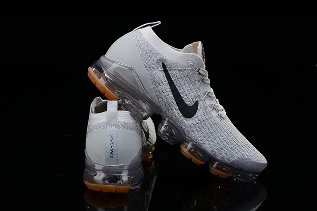 Nike Air VaporMax Flyknit Gray Black Translucent Lifestyle Sneakers 10