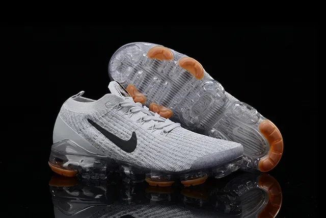 Nike Air VaporMax Flyknit Gray Black Translucent Lifestyle Sneakers 12