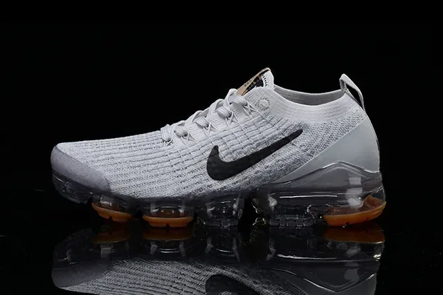 Nike Air VaporMax Flyknit Gray Black Translucent Lifestyle Sneakers 14