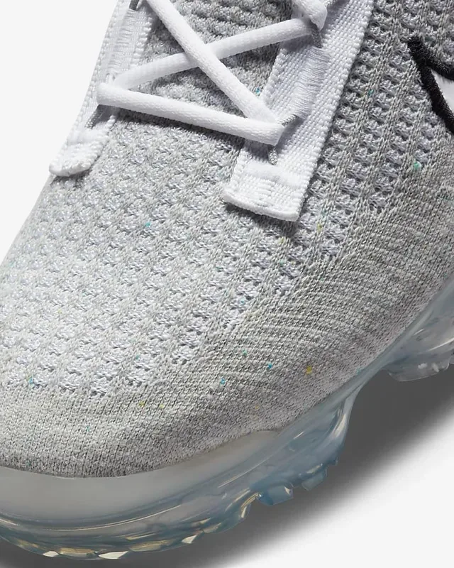 Nike Air VaporMax Gray Black Engineered Knit Upper Full-Length Visible Unit Running Shoes 3
