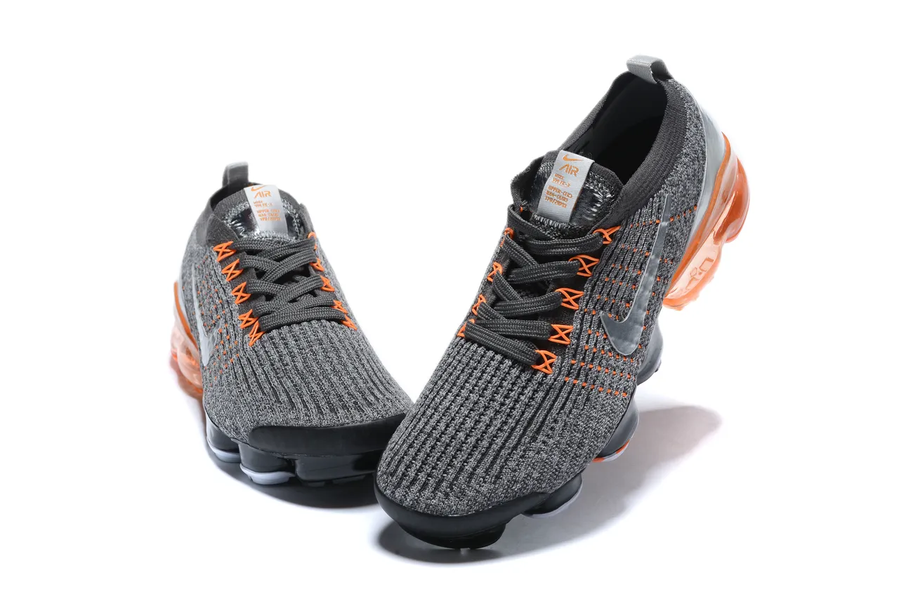 Nike Air VaporMax Gris Noir Orange Chaussures de running 2