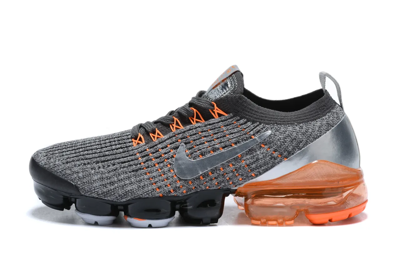 Nike Air VaporMax Gris Noir Orange Chaussures de running 5