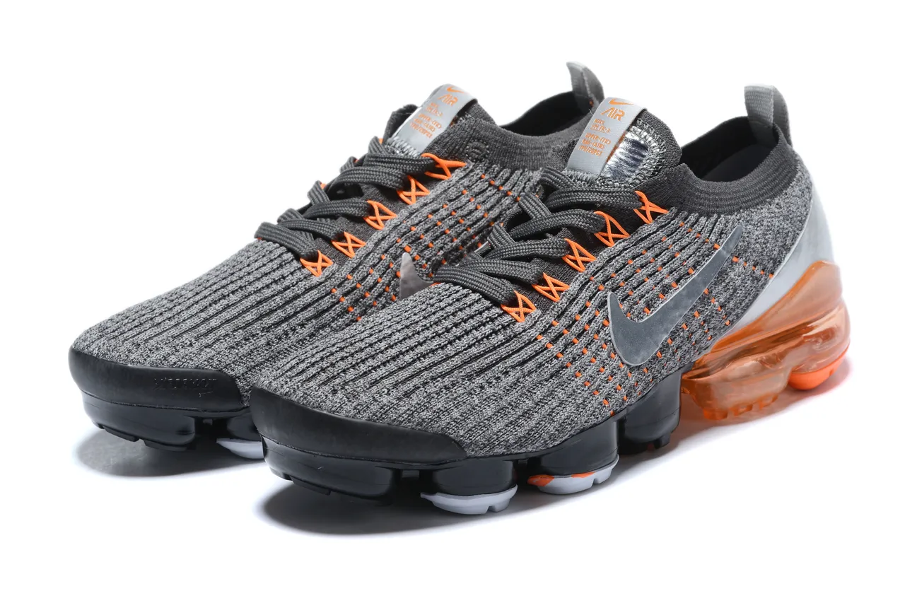 Nike Air VaporMax Gris Noir Orange Chaussures de running 6