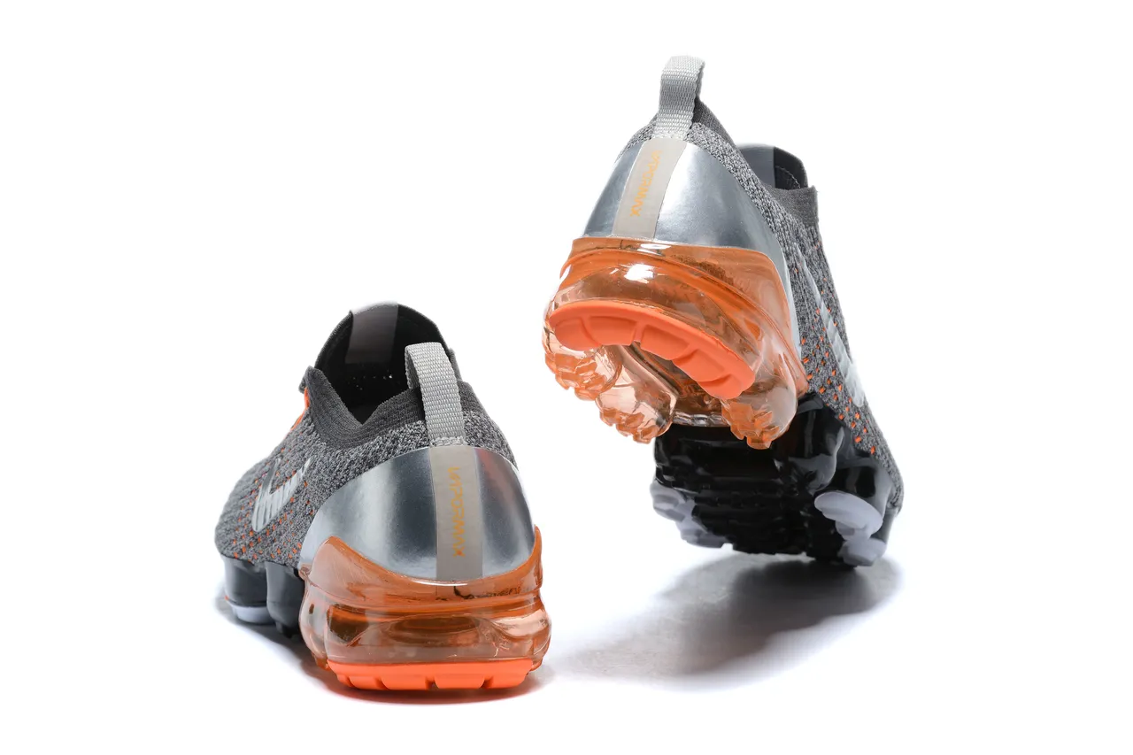 Nike Air VaporMax Gris Noir Orange Chaussures de running 8