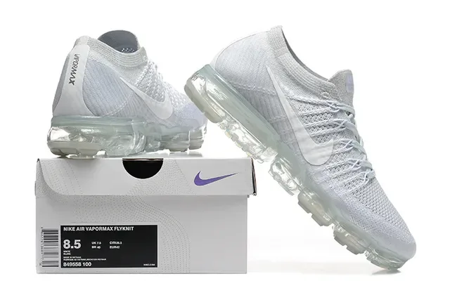 Nike Air VaporMax Gris Clair Flyknit Chaussures style de vie 8