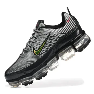 Nike Air VaporMax Plus Striped Mesh Black Silver Lifestyle Sneakers