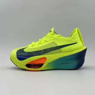 Nike Air Zoom Alphafly 3 Neon Yellow Navy Running Shoes