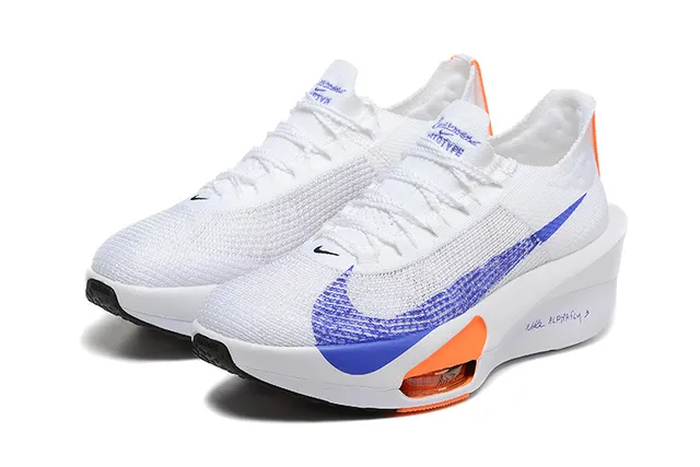 Nike Air Zoom Alphafly White Blue Orange Running Shoes 6