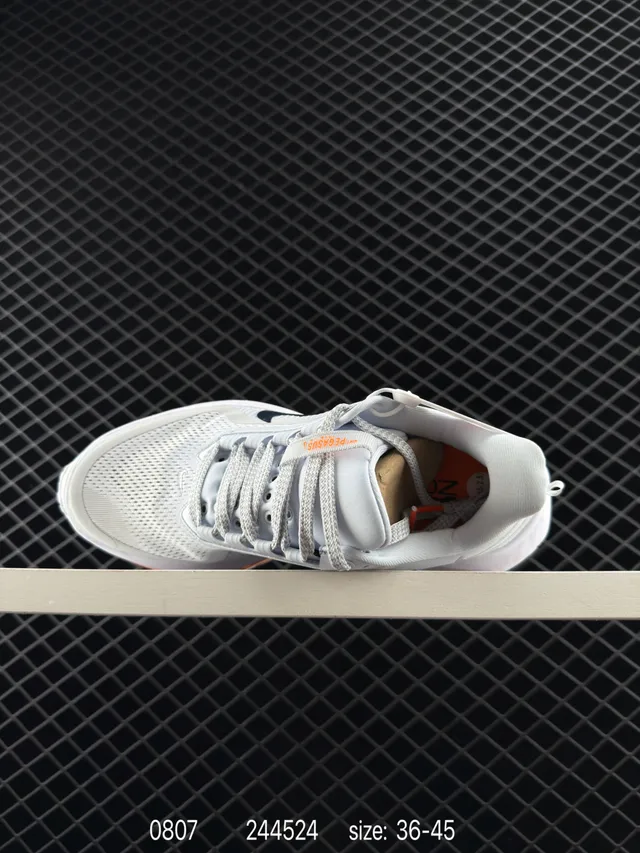 Nike Air Zoom Pegasus Premium Tênis de corrida cinza claro e laranja 5