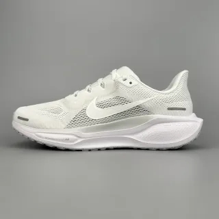 Nike Air Zoom Pegasus Blanco y Gris Malla Engineered Parte Superior Amortiguación Total Zapatillas de Running