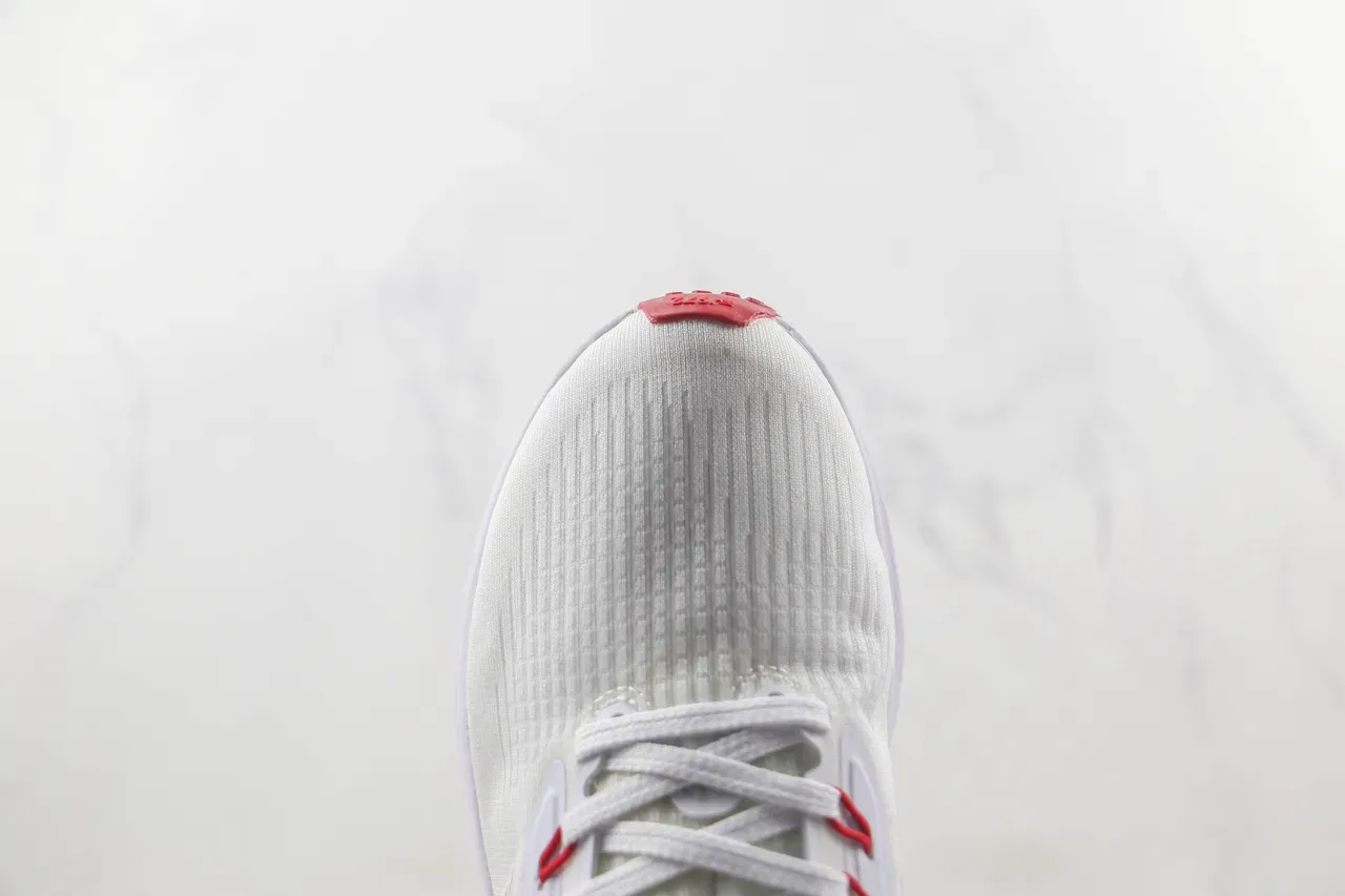 Nike Air Zoom Pegasus White Red Engineered Mesh Upper Synthetic Overlay Cage Running Shoes 6