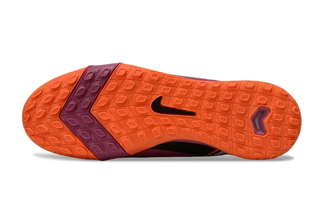 Nike Air Zoom Pink Orange High-Top Knit Upper Sock-Fit Collar Turf Soccer Shoes 6