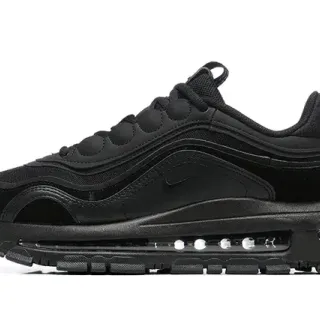 Nike All-Black Layered Upper Air Cushion Lifestyle Sneaker