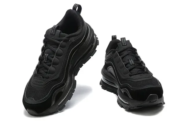 Nike Zapatillas Lifestyle Todas Negras Air Cushion Upper En Capas 3
