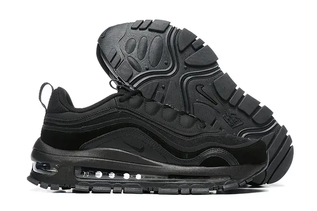 Nike Zapatillas Lifestyle Todas Negras Air Cushion Upper En Capas 5