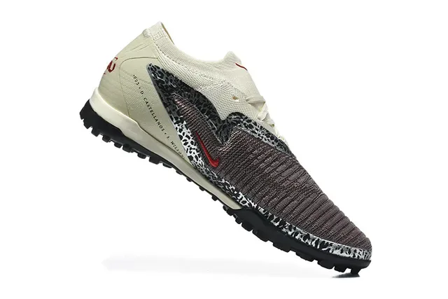 Nike Beige Black Knit Upper Leopard-Print Overlay Sneakers 3