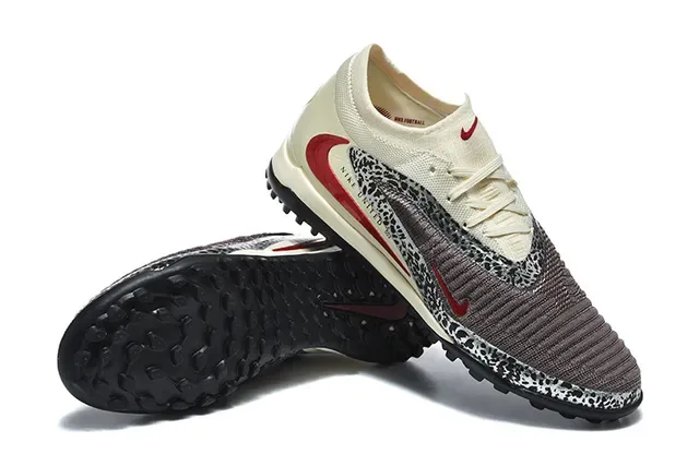 Nike Beige Black Knit Upper Leopard-Print Overlay Sneakers 7