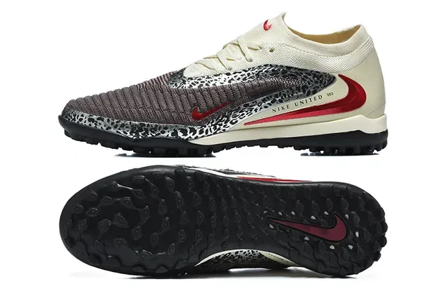 Nike Beige Black Knit Upper Leopard-Print Overlay Sneakers 9