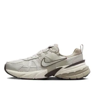Nike Beige Brown Chunky Sculpted Midsole Mesh And Synthetic Overlay Construction Lifestyle Sneakers