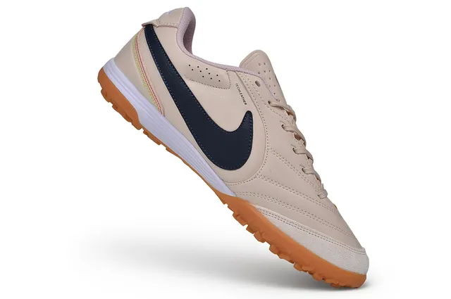Nike Beige Marine Low-Top Daim Supérieur Turf Chaussures Football 2