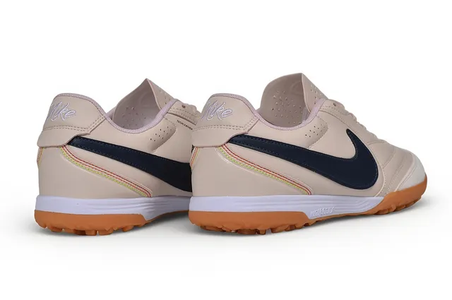 Nike Beige Marine Low-Top Daim Supérieur Turf Chaussures Football 5
