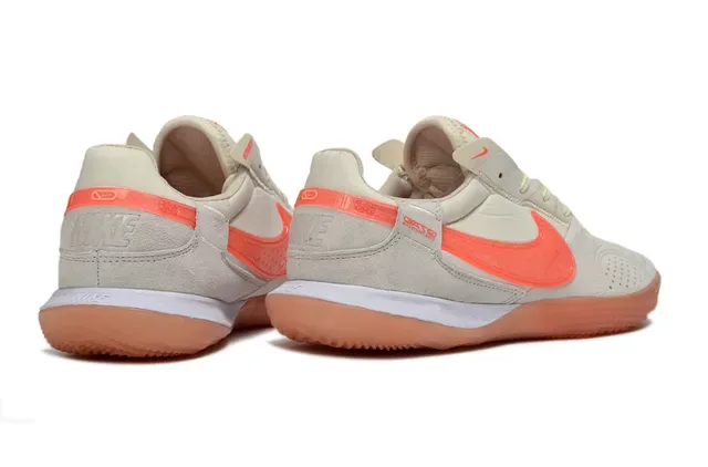 Nike Chaussures de Football Intérieur Basse en Suède Beige Orange 5