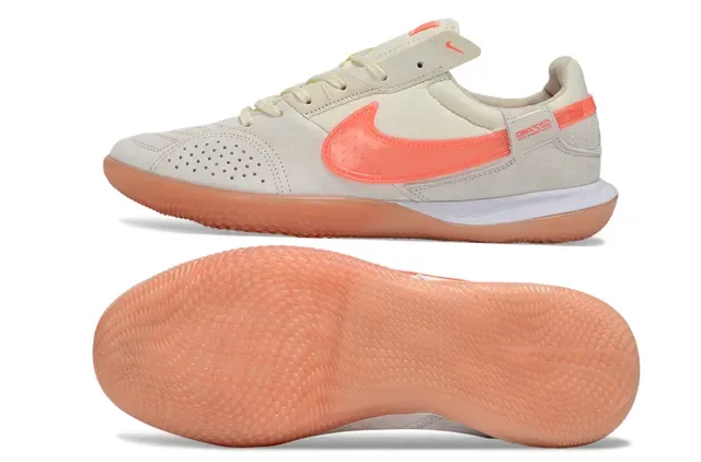 Nike Chaussures de Football Intérieur Basse en Suède Beige Orange 6