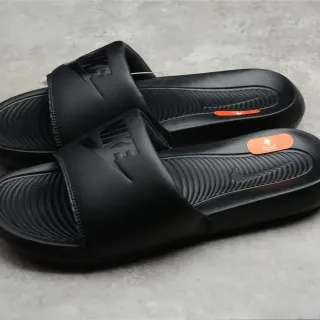 Nike Benassi Black Orange Monochrome Molded Footbed Slippers