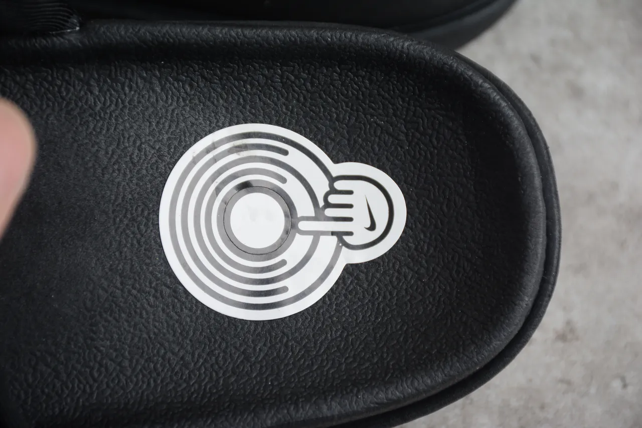 Nike Benassi JDI Black White Logo Slippers 3