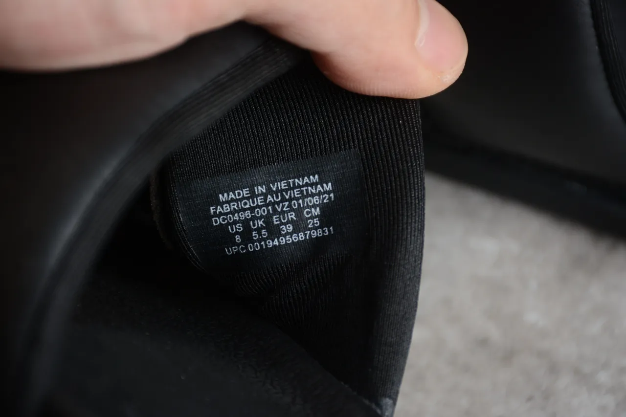 Nike Benassi JDI Black White Logo Slippers 4