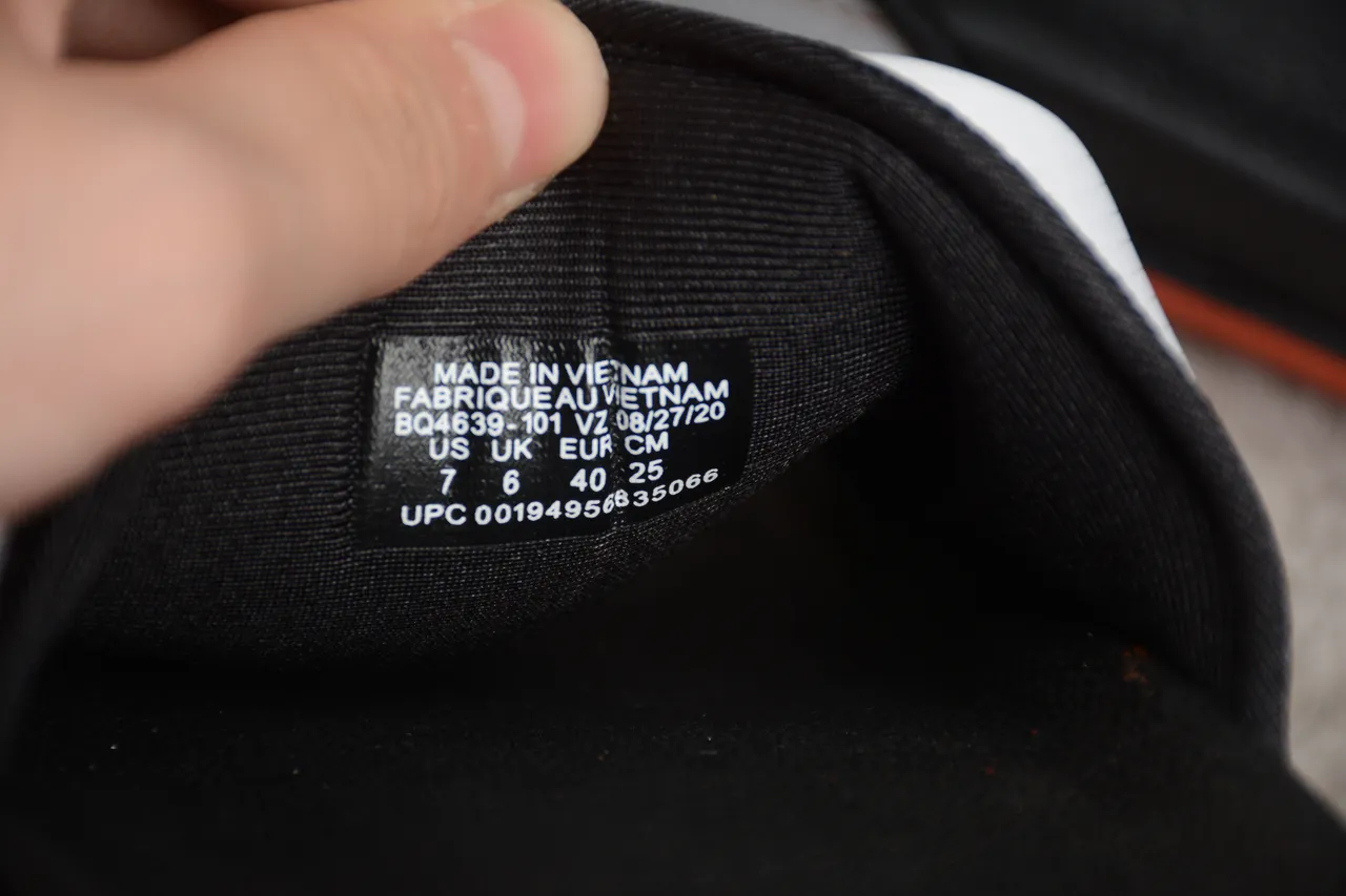 Nike Benassi JDI White Black Orange Slippers 4