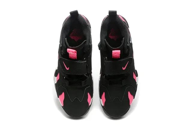 Nike Black and Pink Flame Overlay High-Top Sneaker 2