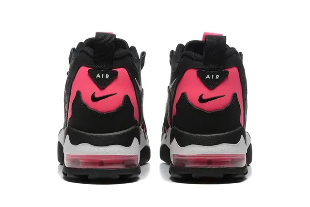 Nike Black and Pink Flame Overlay High-Top Sneaker 4