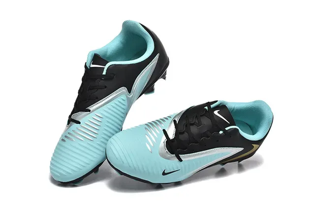 Nike Noir Bleu Low-Cut Synthetic Upper Textured Forefoot Grip Panel Firm-Ground Chaussures de Football 2