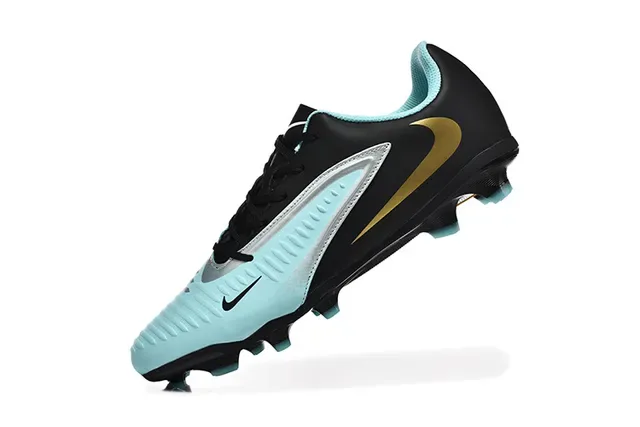 Nike Noir Bleu Low-Cut Synthetic Upper Textured Forefoot Grip Panel Firm-Ground Chaussures de Football 4