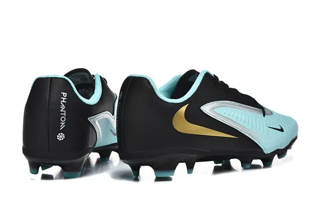 Nike Noir Bleu Low-Cut Synthetic Upper Textured Forefoot Grip Panel Firm-Ground Chaussures de Football 5
