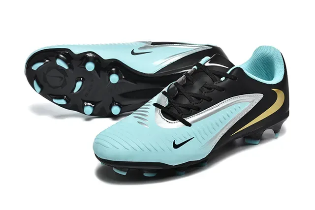 Nike Noir Bleu Low-Cut Synthetic Upper Textured Forefoot Grip Panel Firm-Ground Chaussures de Football 6