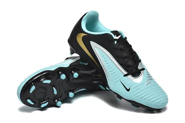 Nike Noir Bleu Low-Cut Synthetic Upper Textured Forefoot Grip Panel Firm-Ground Chaussures de Football 7