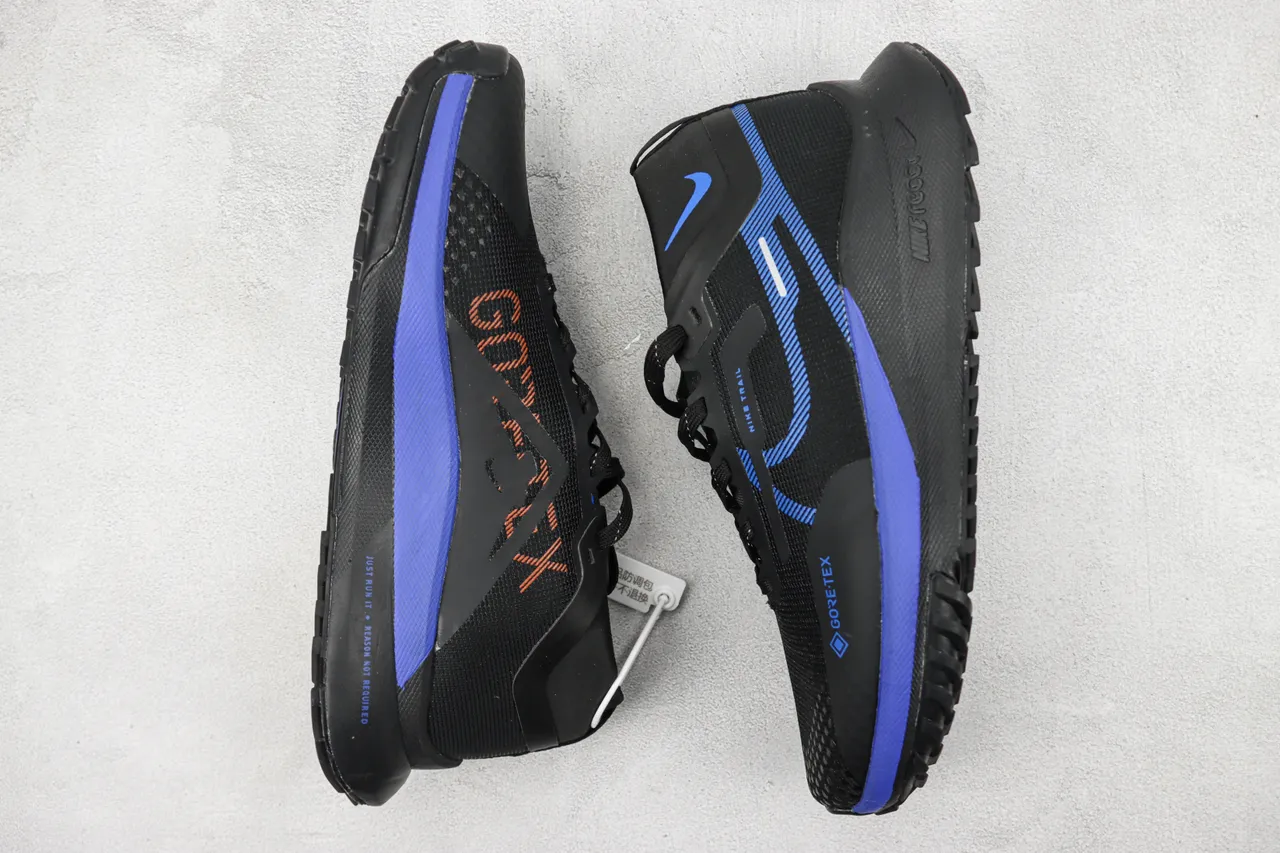 Nike Black Blue Mesh And Synthetic Upper Accent Stripes Running Shoes 2