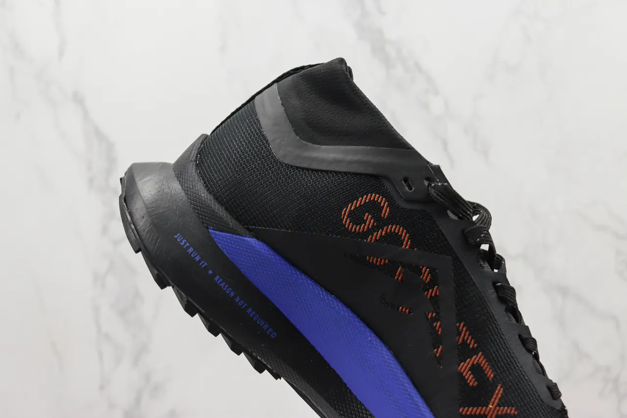 Nike Black Blue Mesh And Synthetic Upper Accent Stripes Running Shoes 5