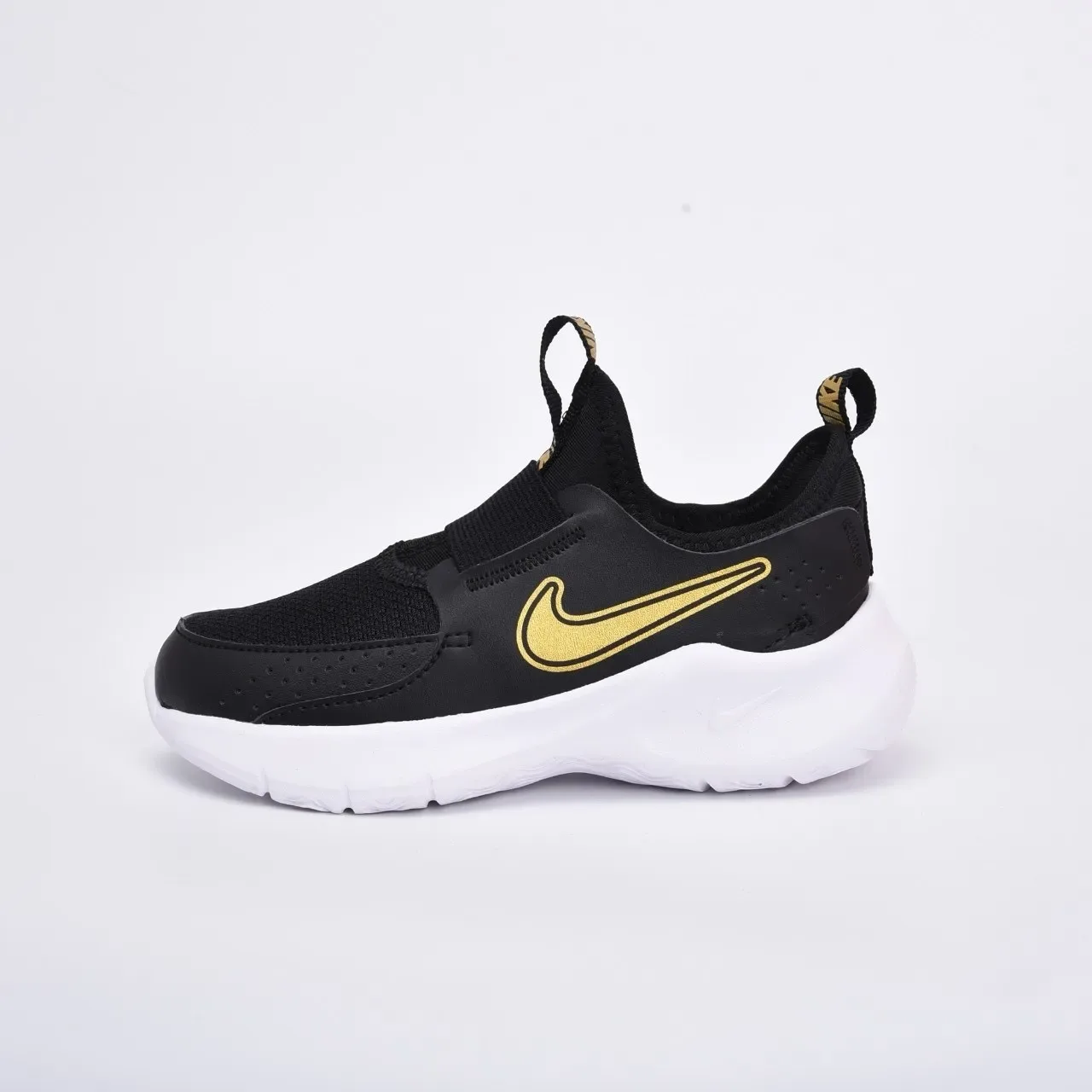 Nike Chaussures Lifestyle Noires et Dorées Slip-On en Maille Perforée 12