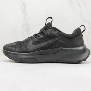 Nike Black Monochrome Mesh And Synthetic Overlay Construction Lifestyle Sneakers