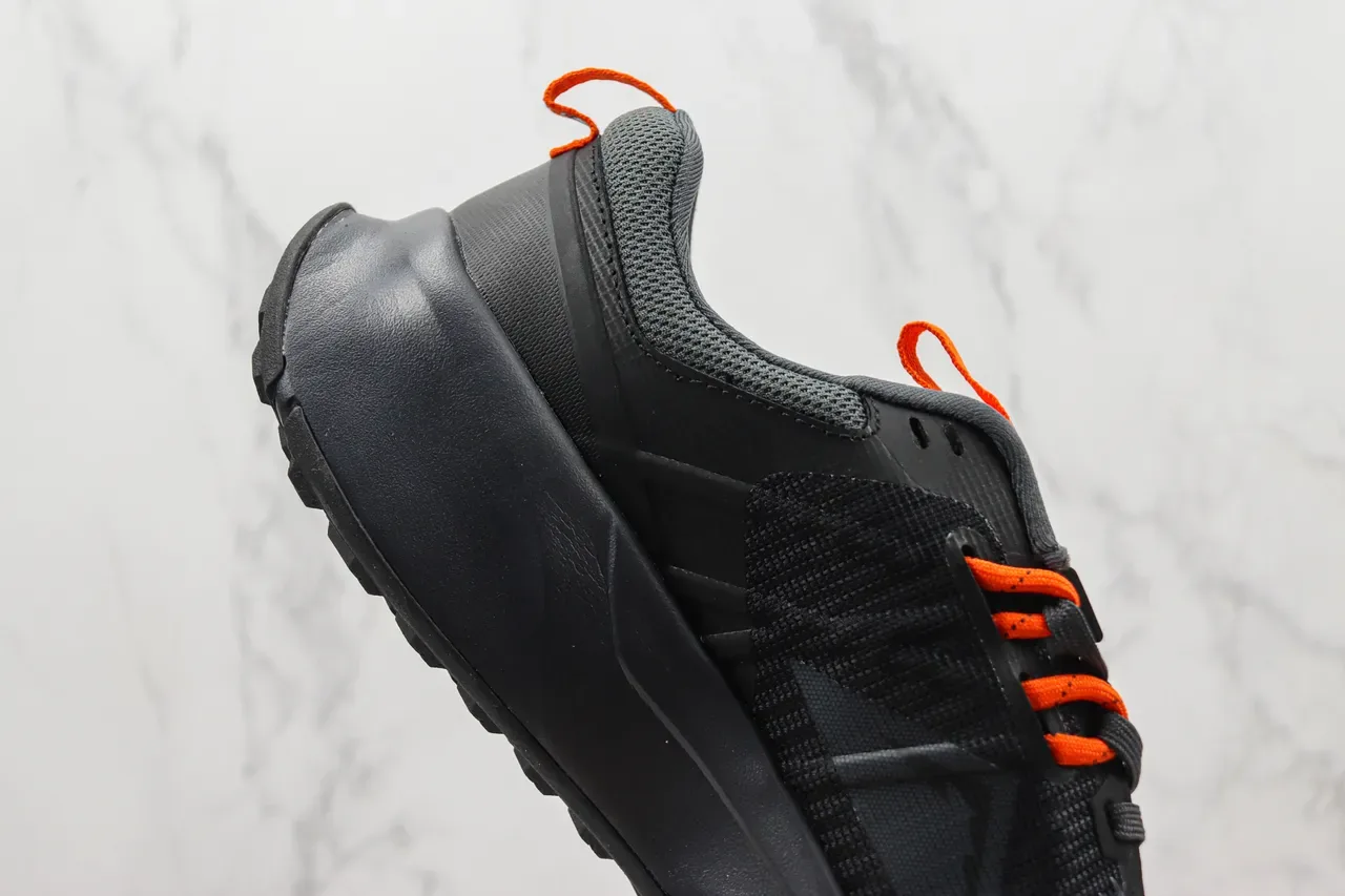 Nike Black Orange Mesh And Synthetic Upper Sculpted Monolithic Midsole Running Shoes 5
