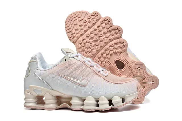 Nike Black Pink Segmented Shox Cushioning Midsole Gradient Striped Upper Lifestyle Sneakers 23