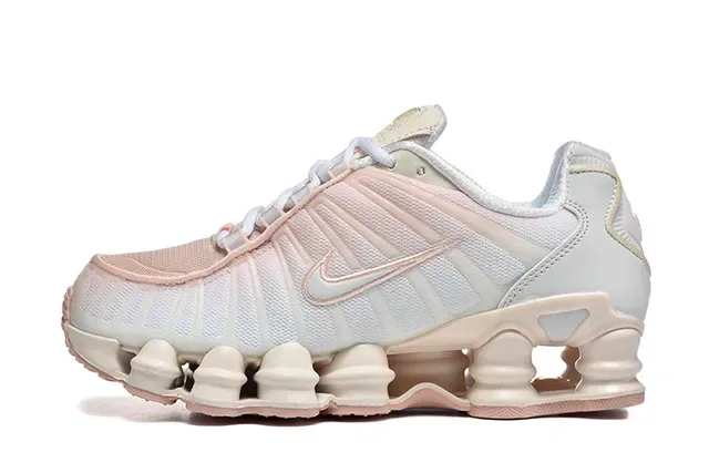 Nike Black Pink Segmented Shox Cushioning Midsole Gradient Striped Upper Lifestyle Sneakers 24