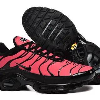 Nike Black Pink Wave-Pattern Overlays Sculpted Air-Unit Midsole Lifestyle Sneakers
