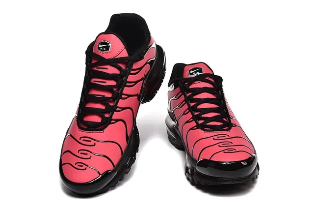 Nike Black Pink Wave-Pattern Overlays Sculpted Air-Unit Midsole Lifestyle Sneakers 17
