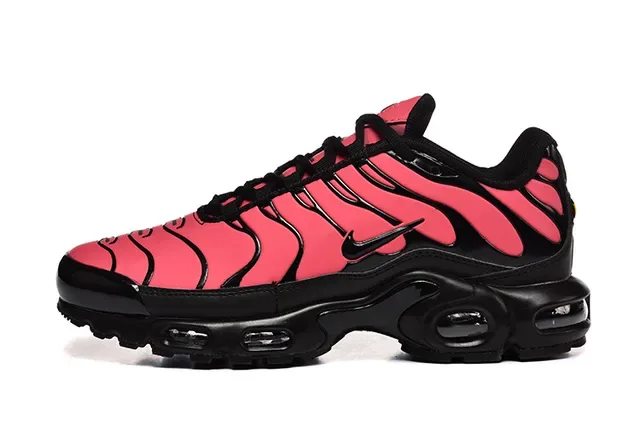 Nike Black Pink Wave-Pattern Overlays Sculpted Air-Unit Midsole Lifestyle Sneakers 19