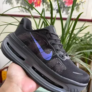 Nike Preto Roxo Comprimento Completo Visível Unidade Aire Malla Engineered Superior Tênis de Corrida
