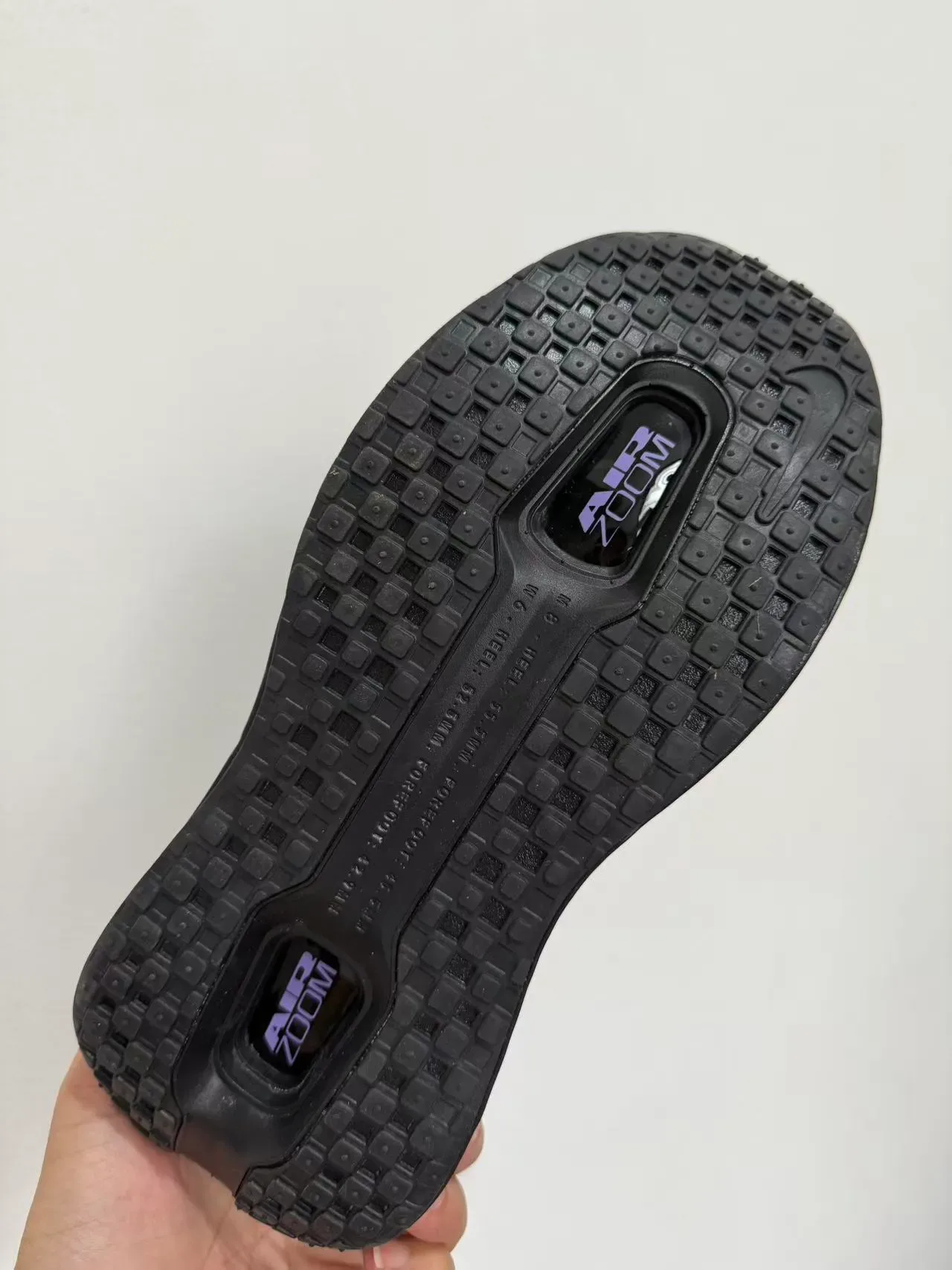 Nike Noir Violet Longueur Complète Visible Unité Air Matière Mesh Ingénierée Supérieure Chaussures de Running 2